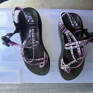 Chaco Women's Sandals with Purple and Multicolor Straps
